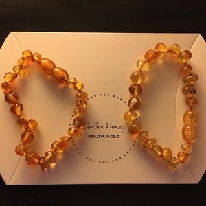 Baltic Amber baby teething bracelets